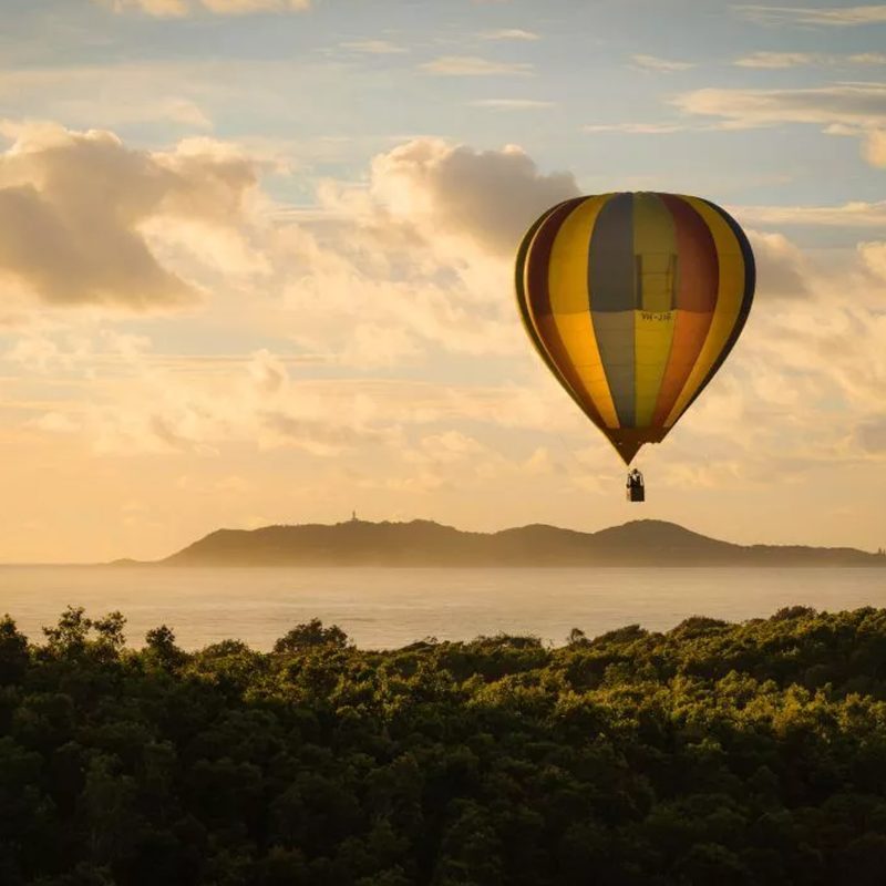 Let your cares drift away on a hot air balloon adventure. 